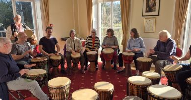 Djembes and dun duns: adventure group try West African drumming